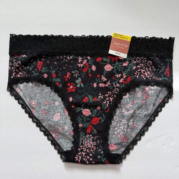 NWT State of Day Vday Hipster Panty Lace Trim Cotton Modal Underwear 5 Colors - Picture 5 of 8